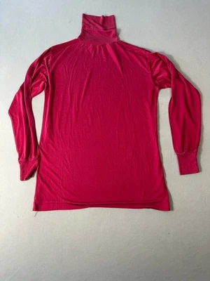 WinterSilks Women's M 100% Pure Silk Turtleneck Base Layer Top Red Long Sleeve - Image 1 of 4