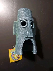 ⭐️Spongebob Squarepant Aquarium Decor Squidward Easter Island Home Hideaway NOS. - Picture 1 of 4