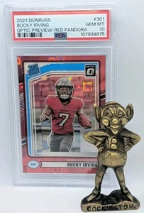 Bucky Irving 2024 Donruss Rated Rookie Preview Red Pandora Prizm #301 PSA 10 Gem - Picture 1 of 4