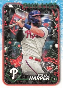 2024 Topps Walmart Holiday #H179 Bryce Harper Philadelphia Phillies - Picture 1 of 2