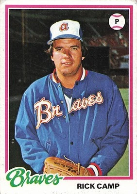 1978 Topps #349 Rick Camp, EX - Image 1 of 2