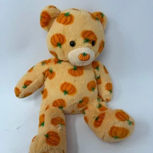 Build A Bear Pumpkin Pal Teddy Bear Plush 15" Orange Fall Halloween BAB 2012 - Picture 1 of 6