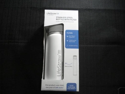 Botella de agua LifeStraw Go acero inoxidable (Vestergaard} - 24 oz libre de BPA Foto 1 de 4