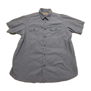 Red Head Shirt Mens Large 2XL Short Sleeve Button Up Outdoor Workwear Pockets - Picture 1 of 8
