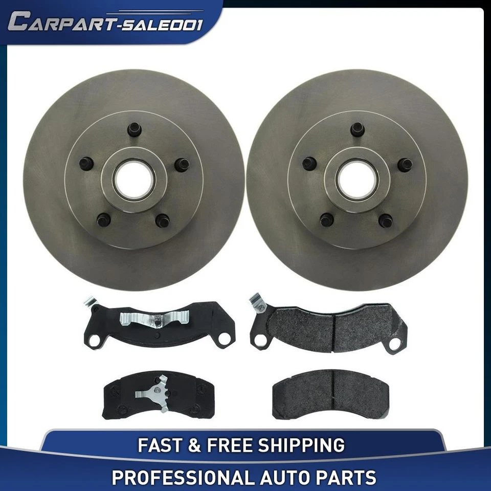 11.08" Front Disc Brake Rotors Brake Pads Kit for 1981 1982 Ford LTD 4.2L - Image 1 of 4