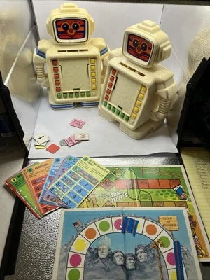 Two VTG 80s Playskool Alphie II Educational Robot As Is Cards Parts Repair - Image 1 of 4