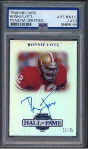 2012 Press Pass Legends Ronnie Lott On Card Auto /35 PSA/DNA CERTIFIED - Bild 1 von 2