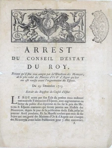 Document portant déclaration manuscrite signée de Pierre Guillaumon 1751 - Picture 1 of 4