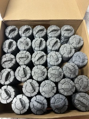 Set of 30 3D printed stone geocaching containers. Item #1014 - Image 1 of 4