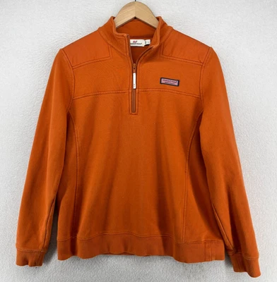 VINEYARD VINES Sweatshirt Womens L Shep Shirt 1/4 Zip Terry Pullover Cotton - Изображение 1 из 4