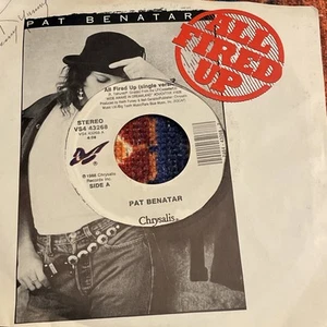 PAT BENATAR All Fired Up / Cool Zero 45 RPM Picture Sleeve - EX - Foto 1 di 3