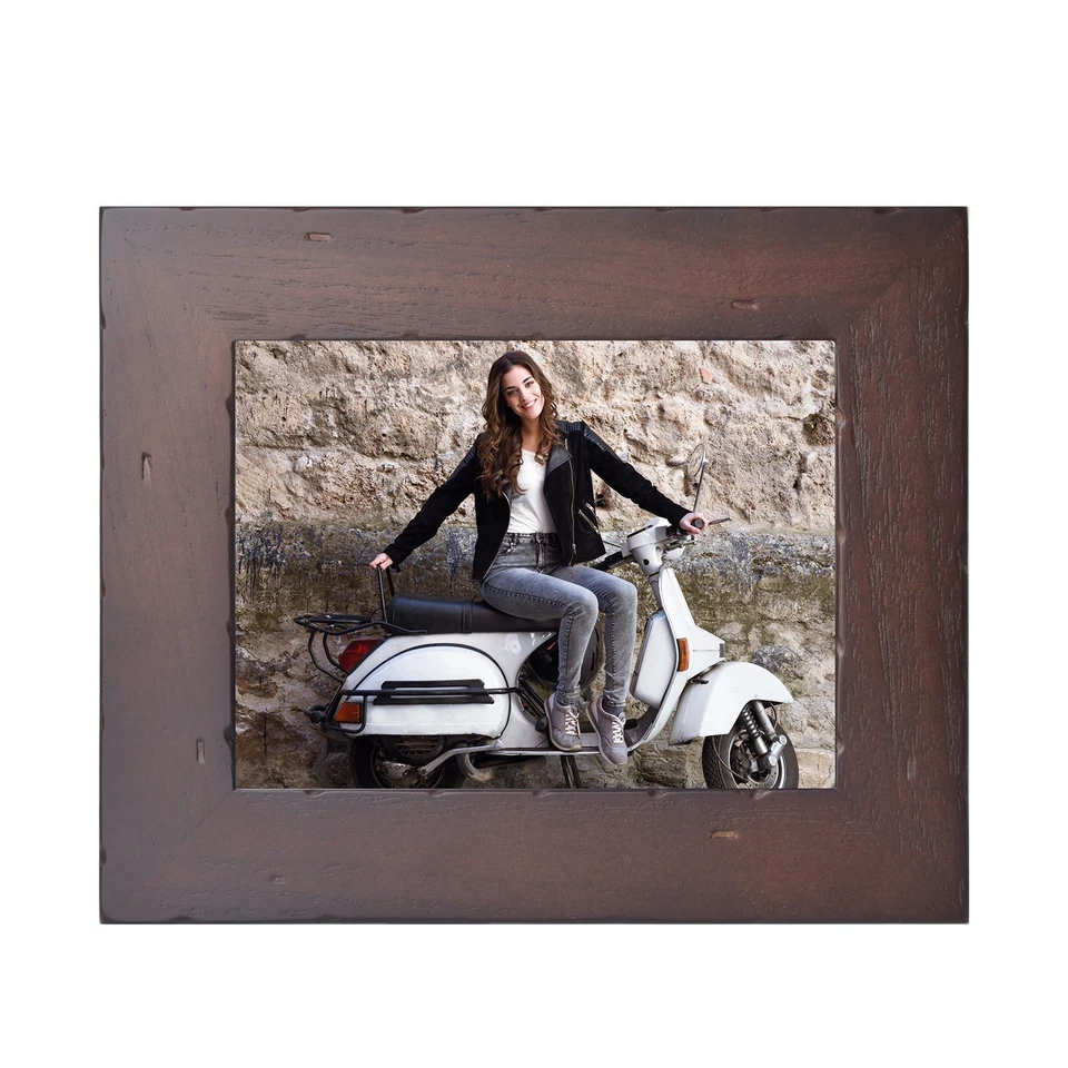 KODAK Classic Photo Frame 8-Inch Wi-Fi Enabled Candlenut Distressed Wood Frame - Image 1 of 4