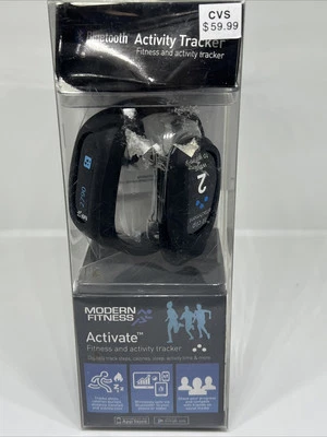 Modern Fitness Bluetooth Activity Tracker Black Open Box New Never Used! - Image 1 of 4