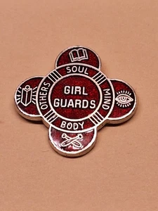 VINTAGE GIRL GUARDS SEELE GEIST KÖRPER ANDERE ANSTECKNADEL - Bild 1 von 3
