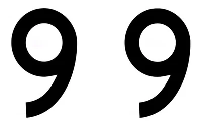 Pack de 2 calcomanías adhesivas número 9 elige tu talla y color Foto 1 de 4