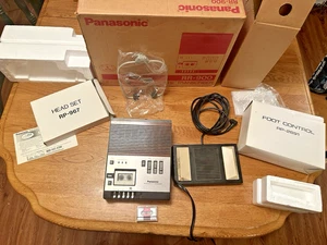 Panasonic Microcassette Transcriber Model RR-900 with RP-2691 with Foot Pedal - Picture 1 of 15