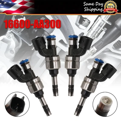 4 piezas nuevos inyectores de combustible 16600-AA300 para Subaru Forester 14-18 WRX 15-21 H4 2,0 L Foto 1 de 4