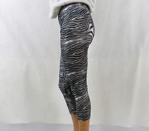NUOVI LEGGINGS STAMPA ANIMALIER 4 COLORI A SCELTA NERO BLU BEIGE GRIGIO XS S M L XL 1X - Foto 1 di 15
