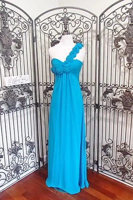 VESTIDO DE FIESTA FORMAL V306/7/8 FAVIANA 6787 TALLA 0, 4 O 6 TOPACIO ##921 $250 Foto 1 de 4