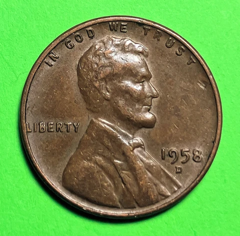 ERROR Coin!  1958-D/D Lincoln Wheat Cent; Re-Punched Mint Mark!!  (WC-039) Cover