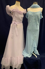 Vintage Formal Dresses Prom Lisa Lynne Size 14 Lavender Blue Beaded B 34-40â€� (2)