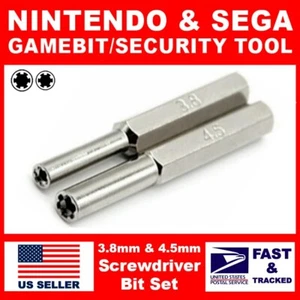 3.8MM & 4.5MM Game Screwdriver Bit Security Tool Set Nintendo SNES N64 NES SEGA - Picture 1 of 10
