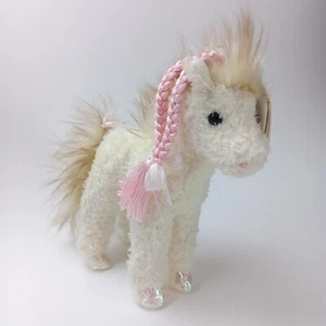 Ty Beanie Babies WHIFFLES Caballo Blanco, Trenza Rosa - 2006 - Imagen 1 de 6