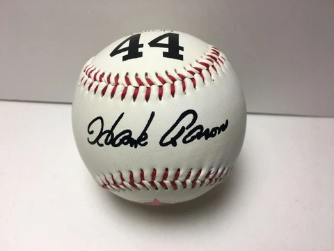 Hank Aaron Facsimile Autograph Baseball Macy’s Commemorative Cover