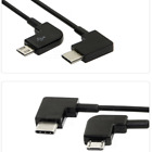 Kabel kątowy Micro USB do 3.1 typu C 30cm kabel ładujący