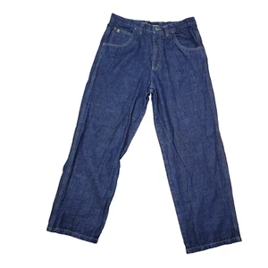 Vintage Reverb Mens 34x32 Blue Denim Jeans Baggy Y2K Skater Grunge Dark Wash - Picture 1 of 11