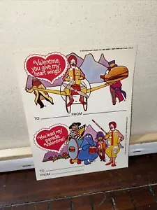 Rare Vintage 1970s Ronld McDonalds Valentine Cards Multicolor 1976 Unused - Picture 1 of 4