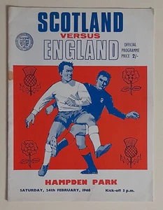 Scotland v England Programme Saturday February 24th 1968 Euro Champ Qualifier - Picture 1 of 1