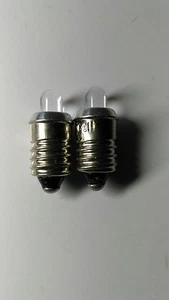 Epistar LED 222 Edison E10 BASE 1,5 bis 3 Volt superhell 65 Lumen 2er Pack Set!! - Bild 1 von 3