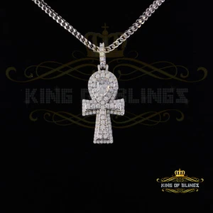 Nuevo colgante Ankh con dije de moissanita VVS 'D' de plata blanca de 3,50 quilates para mujer - Imagen 1 de 11
