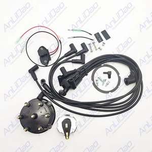 Mercruiser Spark Plug Wires Distributor Cap Ignition Rotor V6 4.3 L 262 1985-96 - Picture 1 of 5
