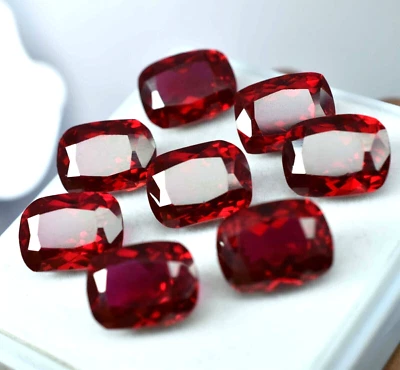 AAA+ 200 Ct Natural Certified Burmese Red Ruby Lot Cushion Cut Loose Gemstone - Image 1 of 4