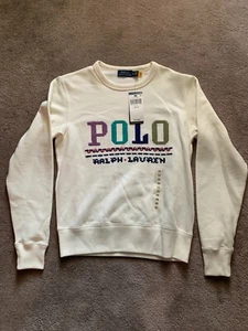 POLO Ralph Lauren Damen Fleecepullover Shirt bestickt Kreuzstich XS - Bild 1 von 4