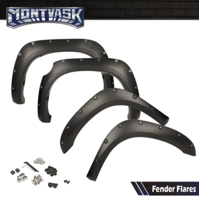 Fit For 07-13 Toyota Tundra Black Pocket Rivet Style Fender Flares 4pcs Foto 1 de 4