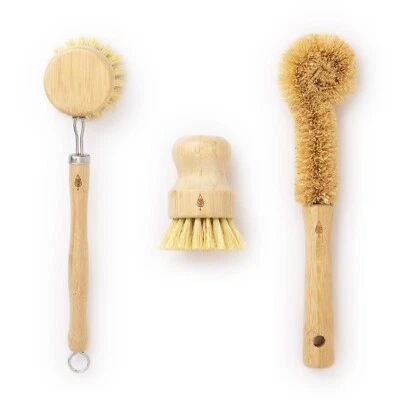 Juego de cepillos para platos de bambú PLANT OATH #03 | Regalo sostenible | Cocina de plástico cero Foto 1 de 4