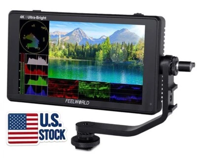 Монитор полевой сенсорный FEELWORLD LUT6S 6 дюймов ультраяркий 2600 нит SDI HDR 3D LUT - Изображение 1 из 4