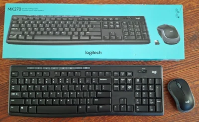 Logitech Wireless Keyboard & Mouse Combo MK270 (920-008971) USB RF 2.40GHz Black - Image 1 of 2