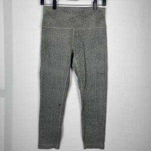 Lululemon Wunder Under High-Rise Crop 23" Luxtreme Taglia 8 Grigio Fantasia Palestra - Foto 1 di 11