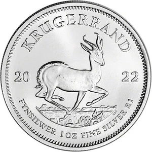 1 Ounce 999 Fine Silver 2022 Krugerrand South African Mint Bullion Coin - Picture 1 of 2