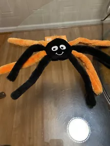 Zippy Paws Halloween Spider Dog Toys: Orange & Black NWT 20” Clinker & Squeak - Picture 1 of 4