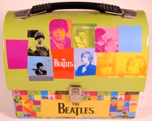 THE BEATLES Kuppeldeckel 2003 Blechdose Metall 8 Zoll Brotdose Tragetasche APPLE CORPS Lunchbox - Bild 1 von 8