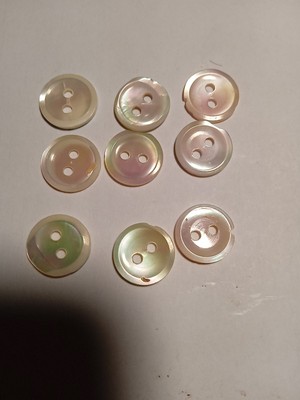Lot De 9 Boutons Anciens Avec Strass 18 Mm - Neufs De Stock, Occasion