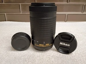 Nikon AF-P DX NIKKOR 70-300mm f/4.5-6.3G ED Lens w/Nikon Front Cover+Cap - MINT! - Picture 1 of 15