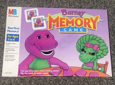 Vintage (MB) Barney Memory Game with Baby Bop 1993 Great Condition 100% Complete - Image 1 of 4