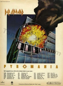Álbum Def Leppard Pyromania 1983 promoción vintage anuncio impreso ¡fan regalo de Navidad! (4600) - Imagen 1 de 1