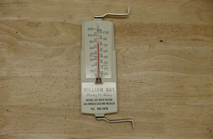 Vintage Werbung Thermometer, William Day Sanitär & HTG, Torrington, CT, funktional - Bild 1 von 6
